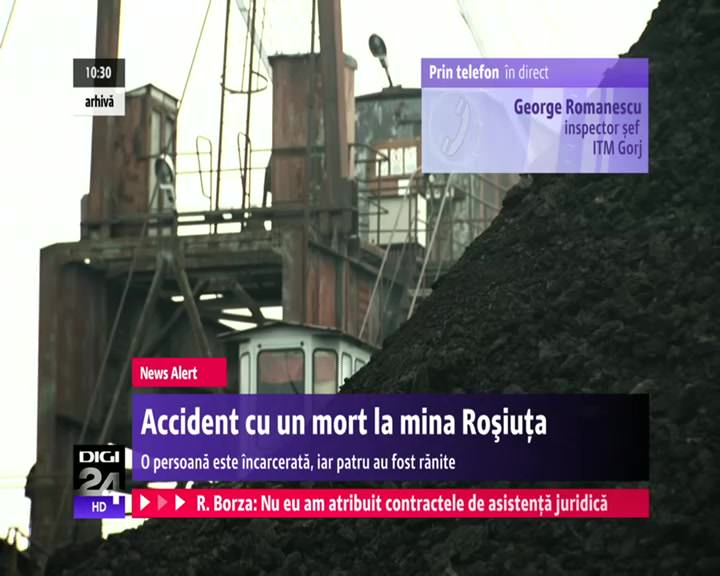 accident în mina roșiuța. un mort, patru răniți, o persoană încarcerată