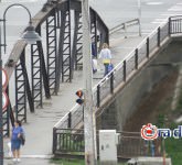 video foto pasarelă pietonală peste cibin în locul podului de la piață. ce șantiere noi mai apar în sibiu!