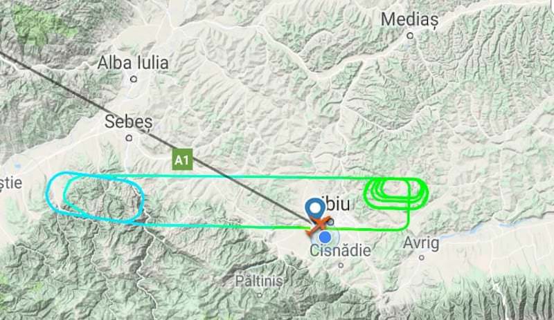 foto - un avion wizz air s-a învârtit mai bine de o oră în apropierea sibiului din cauza unor probleme tehnice