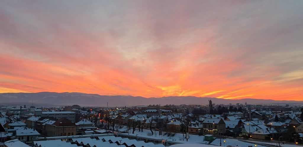 video foto s-a întâmplat din nou - apus de soare spectaculos la sibiu