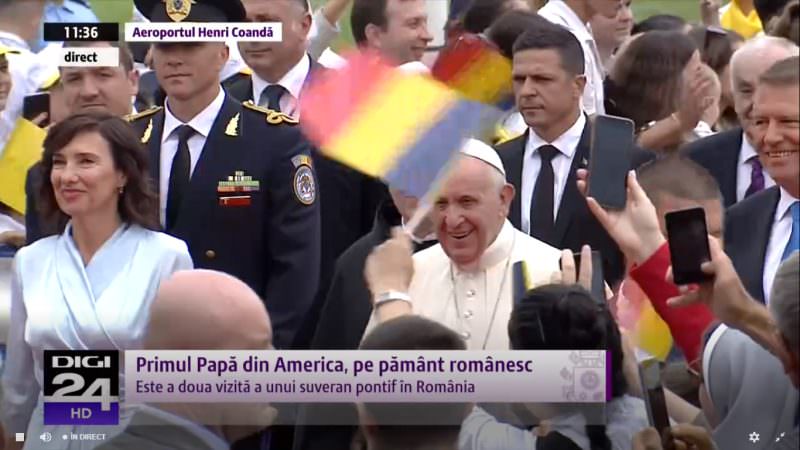 live video papa francisc a ajuns în românia – sanctitatea sa aclamat de mii de oameni
