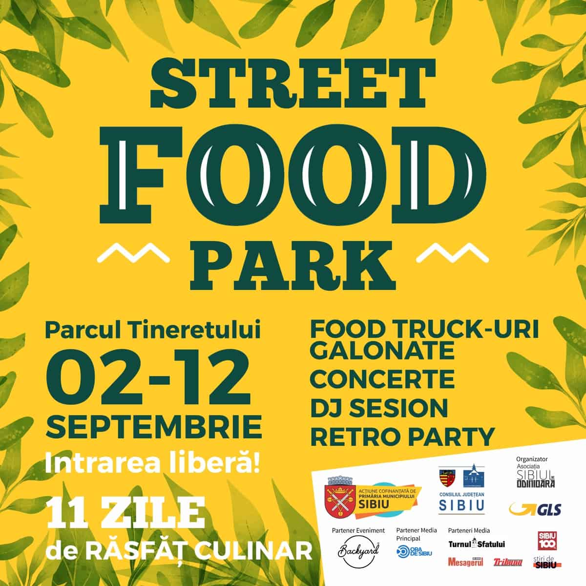 unsprezece zile de ’’street food park’’ la sibiu – festin culinar, concerte, retro party și miniparc de distracții în parcul tineretului