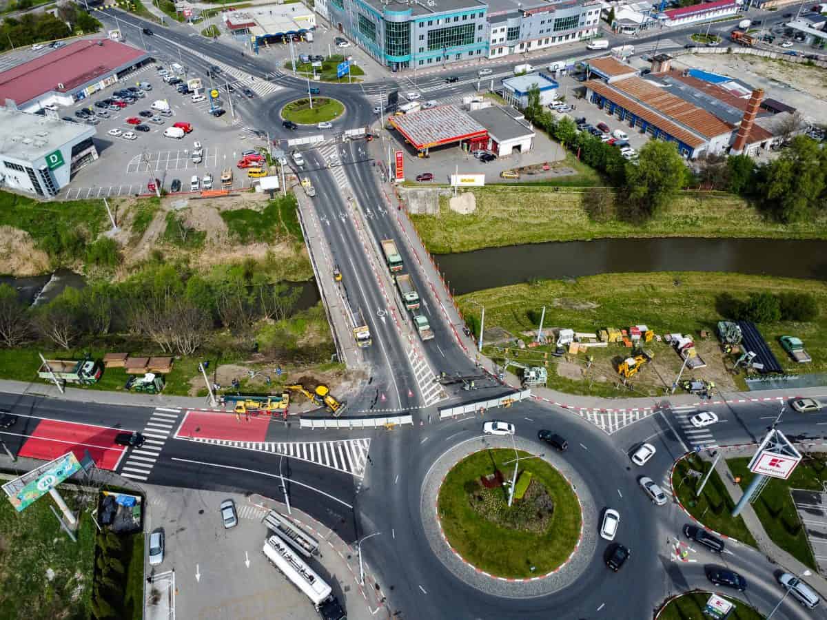 video foto s-a închis podul peste cibin de pe șoseaua alba iulia - haos pe străzile alăturate