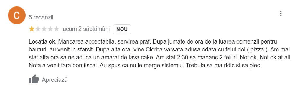 adevăratul top al restaurantelor din sibiu - unul are aproape notă maximă, iar cel mai de fițe dezamăgește: ”groaznic, groaznic, groaznic!”