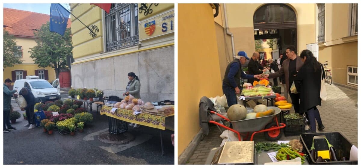 produse proaspete, locale, la piața volantă de la consiliul județean sibiu