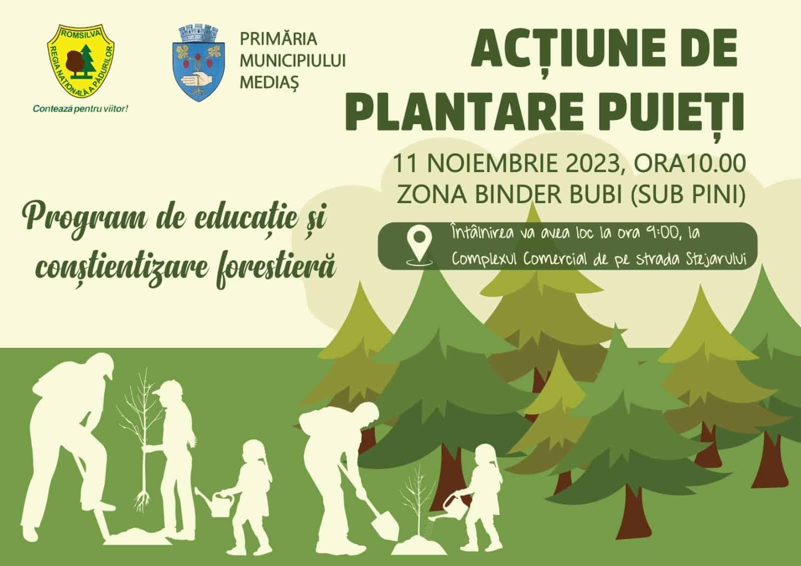 plantare de puieți în municipiul mediaș