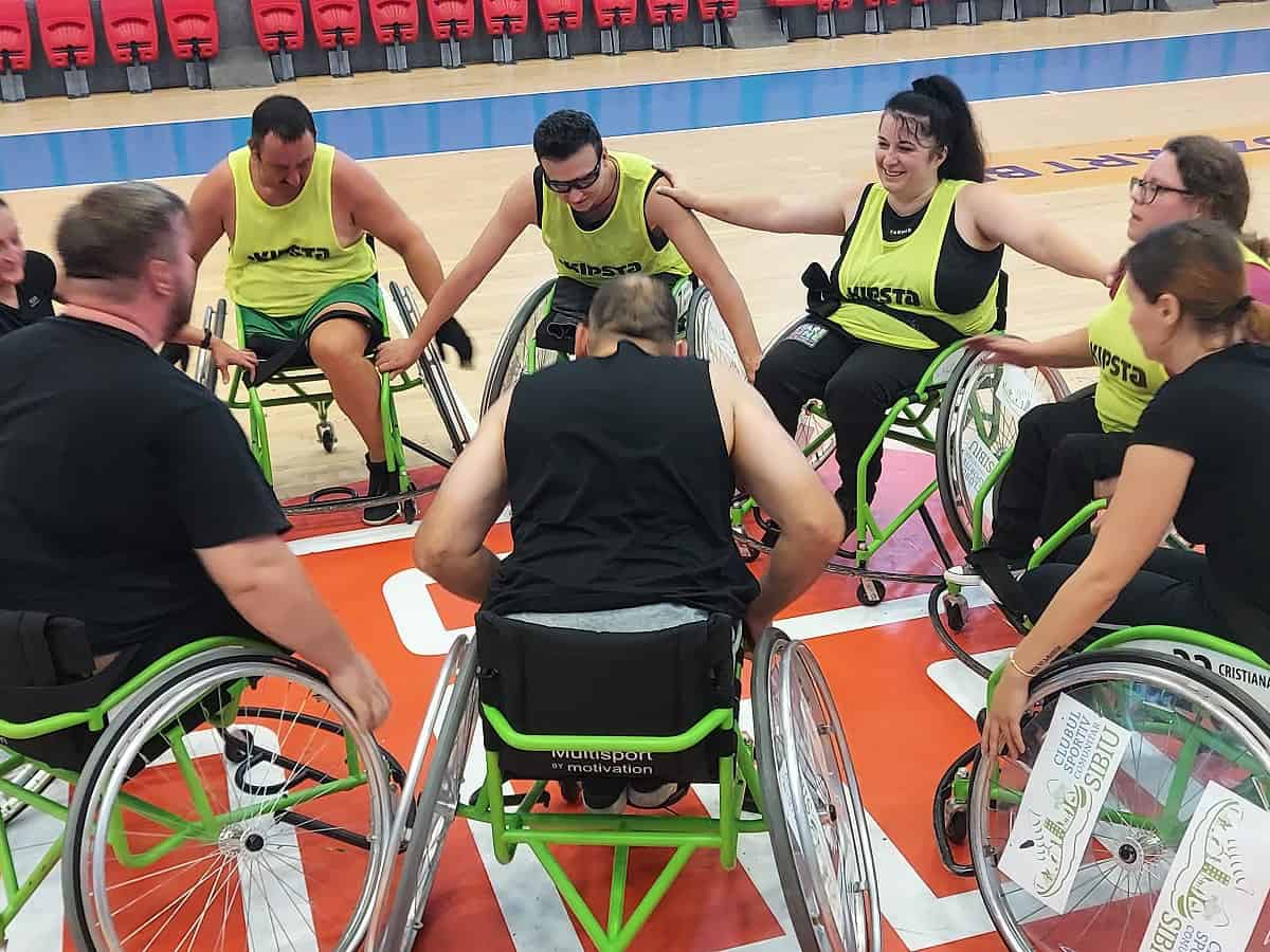 ”zburătorii” de la clubul sportiv somunitar sibiu, locul 3 la cupa româniei la baschet în scaun rulant