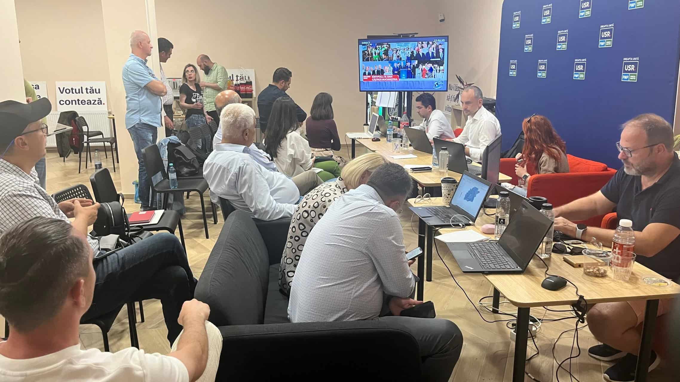 sediul de campanie al usr sibiu - numărătoarea paralelă a alianței dreapta unită