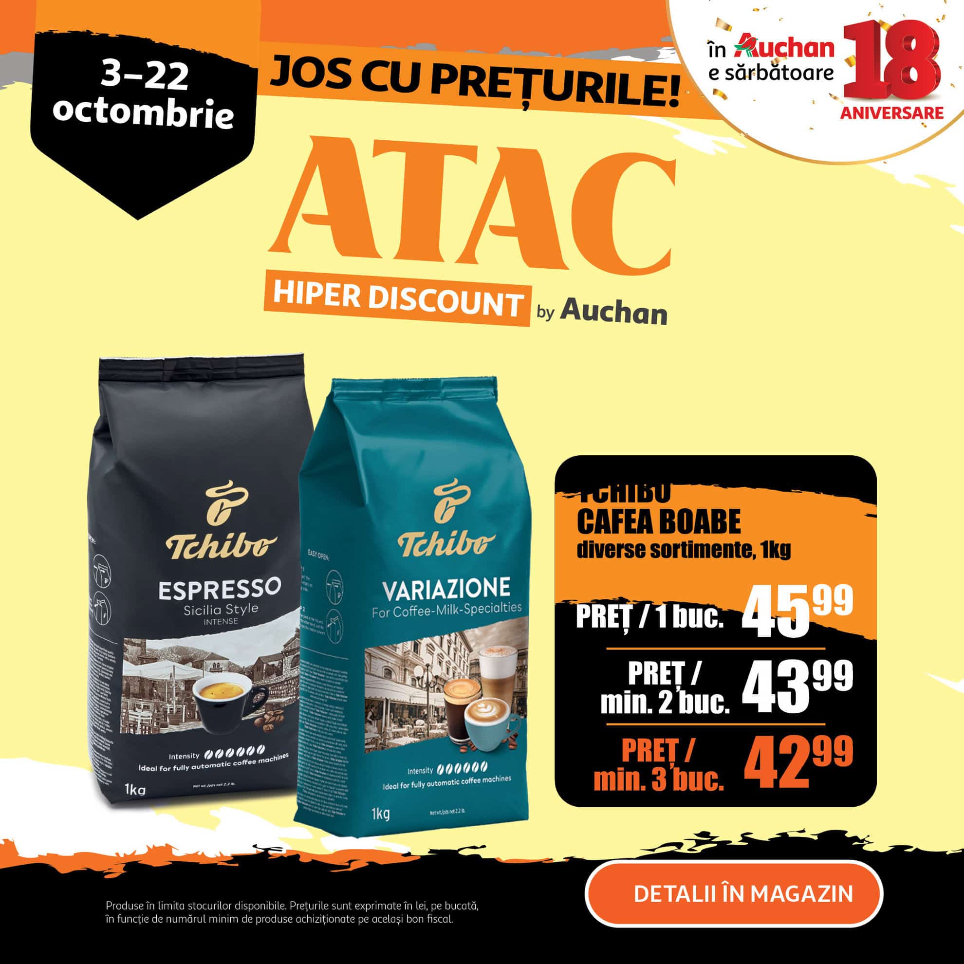 Nu rata ultimele oferte de la majoratul Auchan și bucură-te de ofertele din ATAC Hiper Discount! nu rata ultimele oferte de la majoratul auchan și bucură-te de ofertele din atac hiper discount!