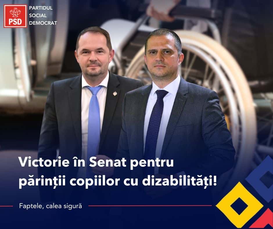 psd sibiu: ”încă o veste bună din senat: părinții copiilor cu dizabilități vor avea dreptul la mai multe zile de telemuncă sau muncă la domiciliu” (c.p)