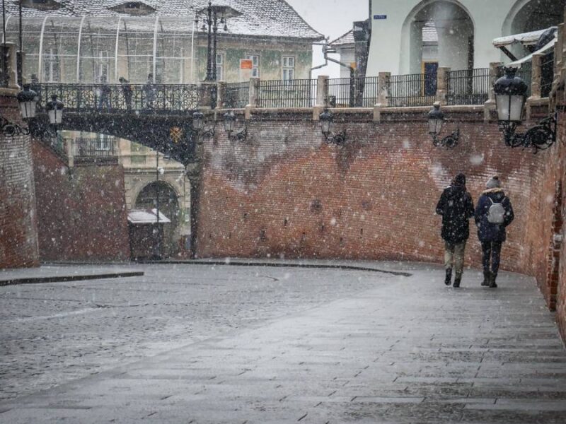 ninsori doar de amăgire la sibiu. vremea se va încălzi din nou